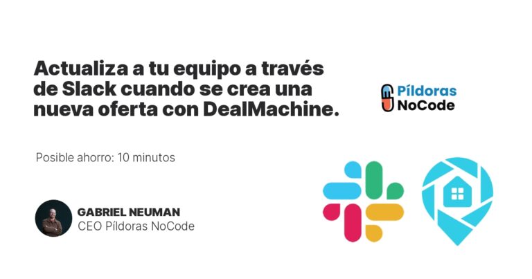 Actualiza a tu equipo a través de Slack cuando se crea una nueva oferta con DealMachine.