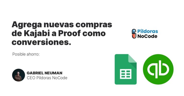 Agrega nuevas compras de Kajabi a Proof como conversiones.