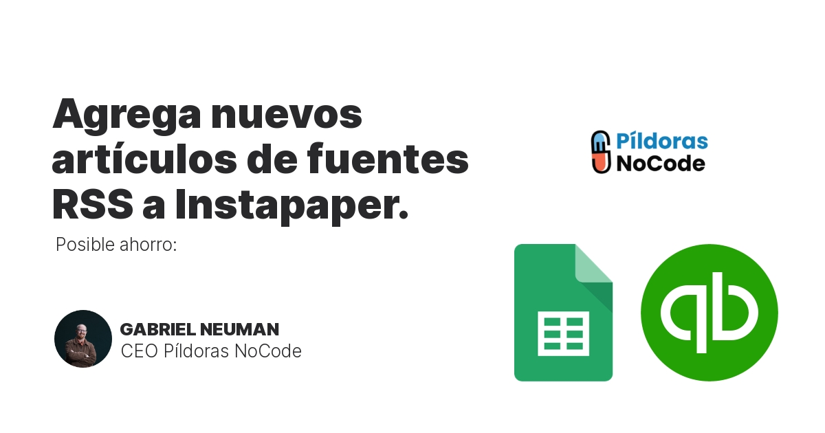 Agrega nuevos artículos de fuentes RSS a Instapaper.