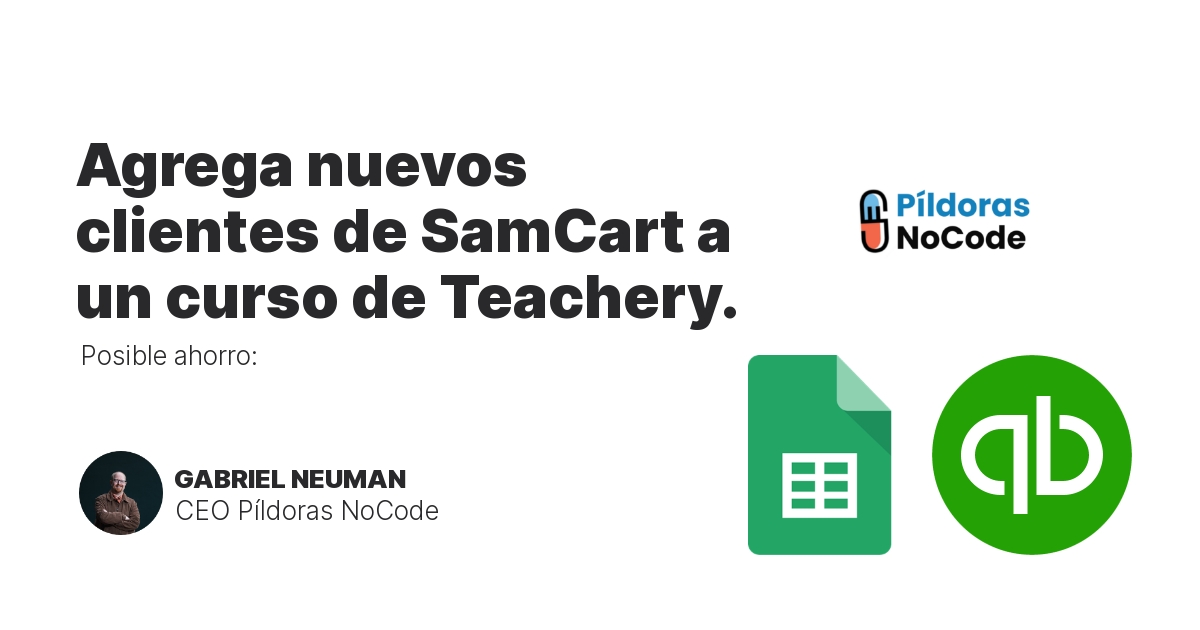 Agrega nuevos clientes de SamCart a un curso de Teachery.