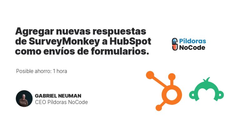 Agregar nuevas respuestas de SurveyMonkey a HubSpot como envíos de formularios.