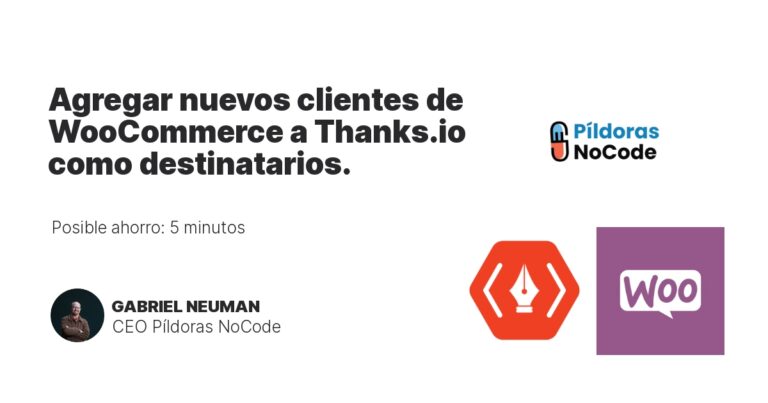 Agregar nuevos clientes de WooCommerce a Thanks.io como destinatarios.