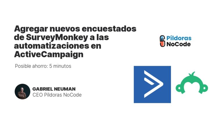 Agregar nuevos encuestados de SurveyMonkey a las automatizaciones en ActiveCampaign