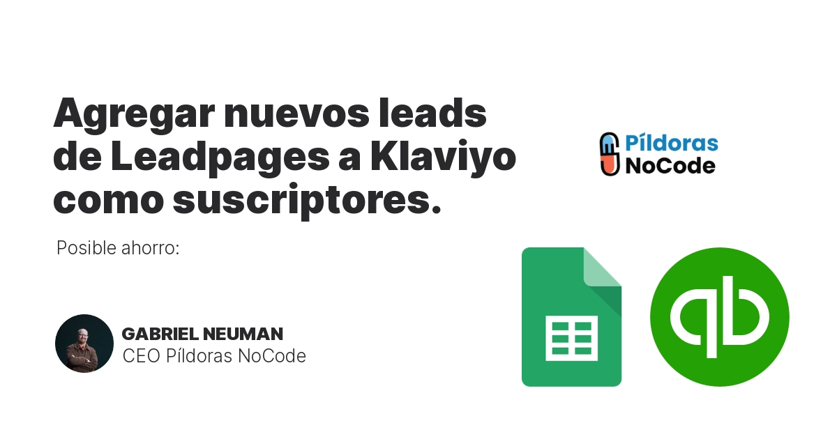 Agregar nuevos leads de Leadpages a Klaviyo como suscriptores.