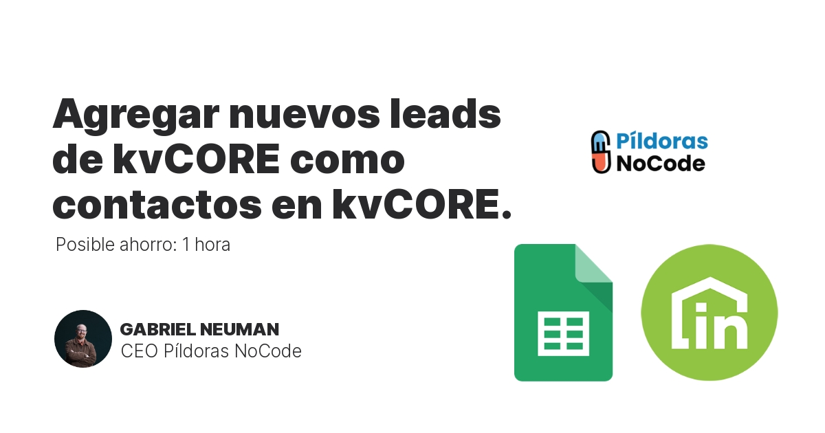 Agregar nuevos leads de kvCORE como contactos en kvCORE.