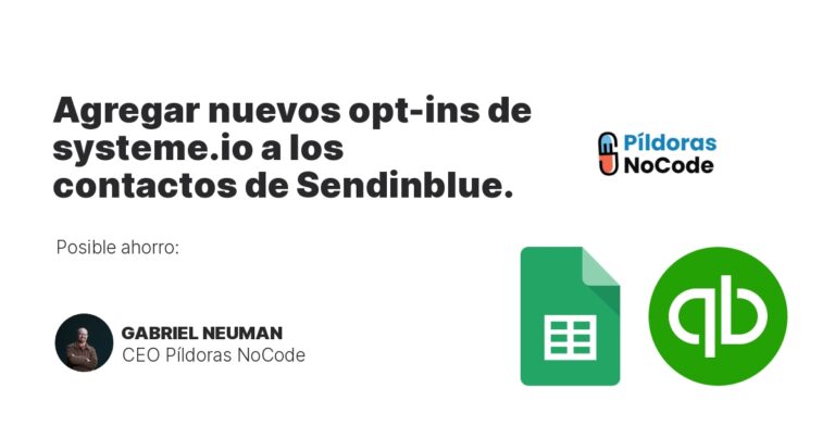 Agregar nuevos opt-ins de systeme.io a los contactos de Sendinblue.