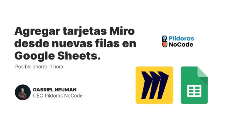 Agregar tarjetas Miro desde nuevas filas en Google Sheets.