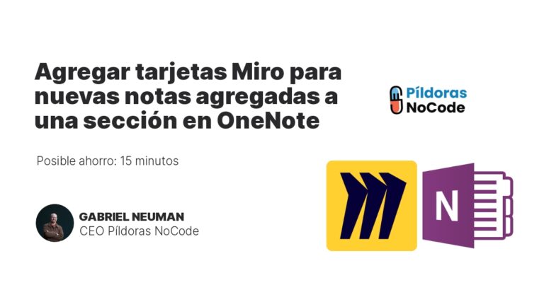 Agregar tarjetas Miro para nuevas notas agregadas a una sección en OneNote