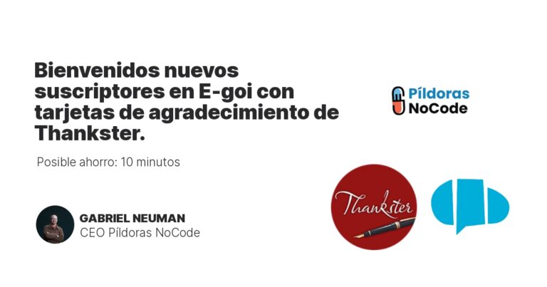 Bienvenidos nuevos suscriptores en E-goi con tarjetas de agradecimiento de Thankster.