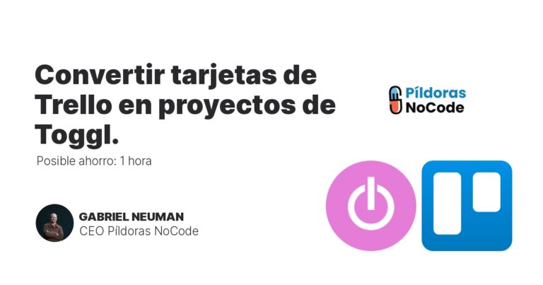 Convertir tarjetas de Trello en proyectos de Toggl.