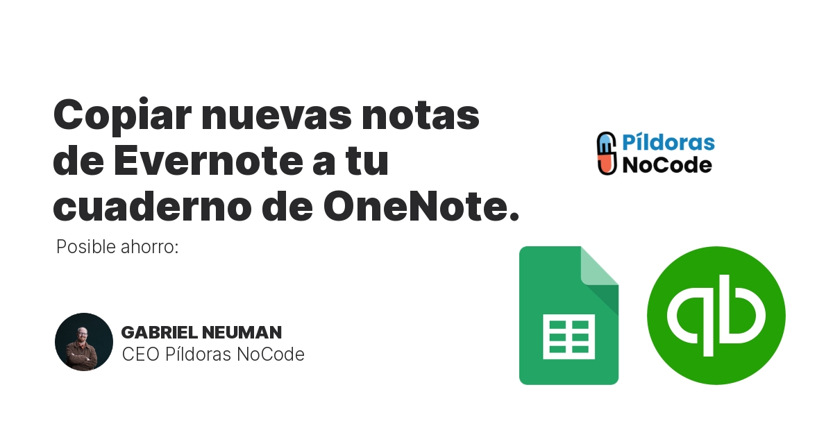 Copiar nuevas notas de Evernote a tu cuaderno de OneNote.