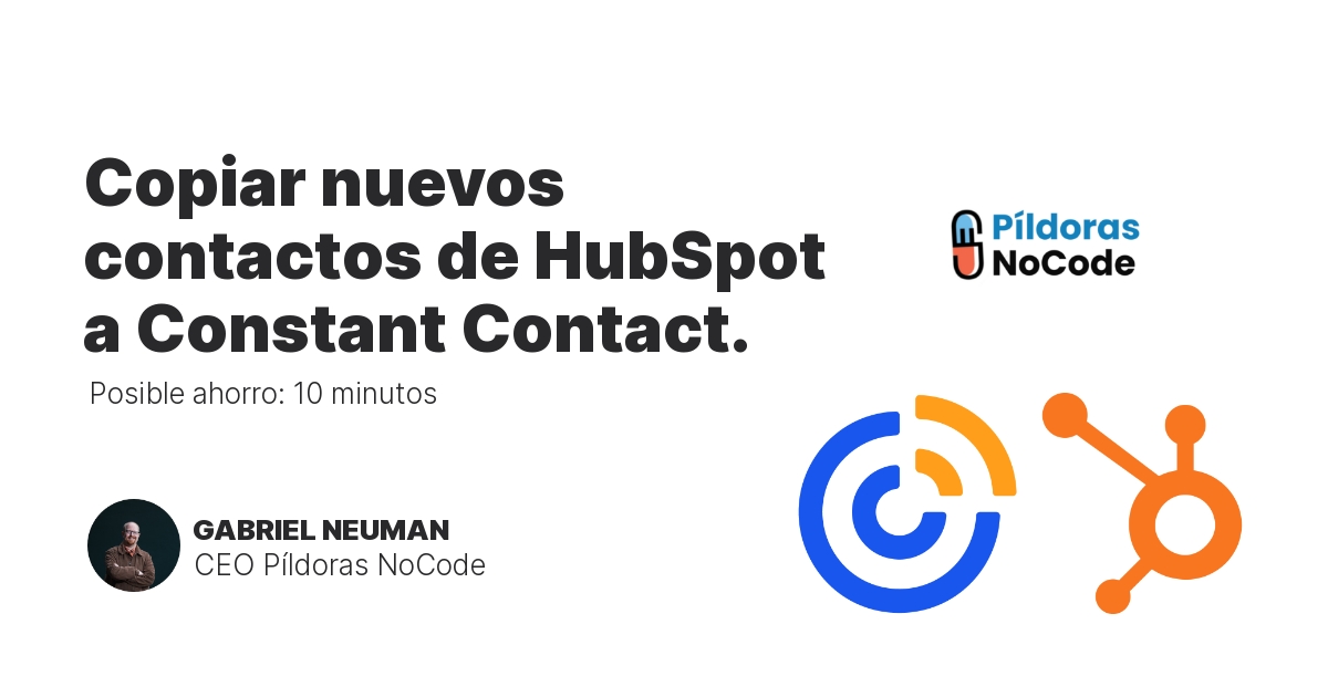 Copiar nuevos contactos de HubSpot a Constant Contact.
