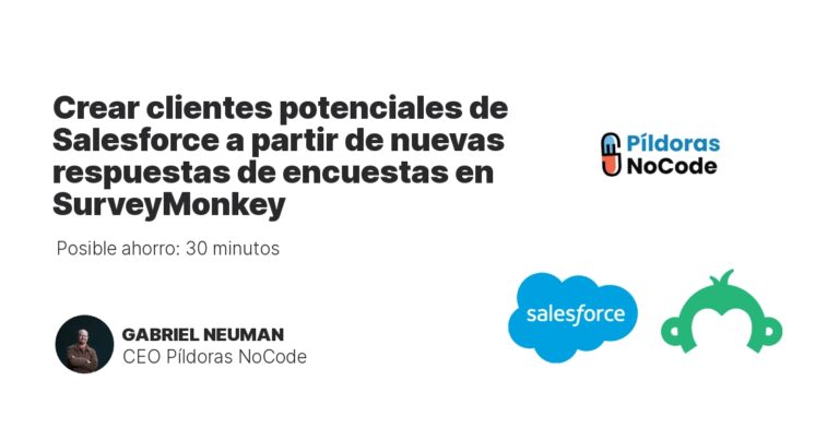 Crear clientes potenciales de Salesforce a partir de nuevas respuestas de encuestas en SurveyMonkey