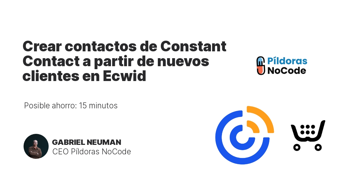 Crear contactos de Constant Contact a partir de nuevos clientes en Ecwid