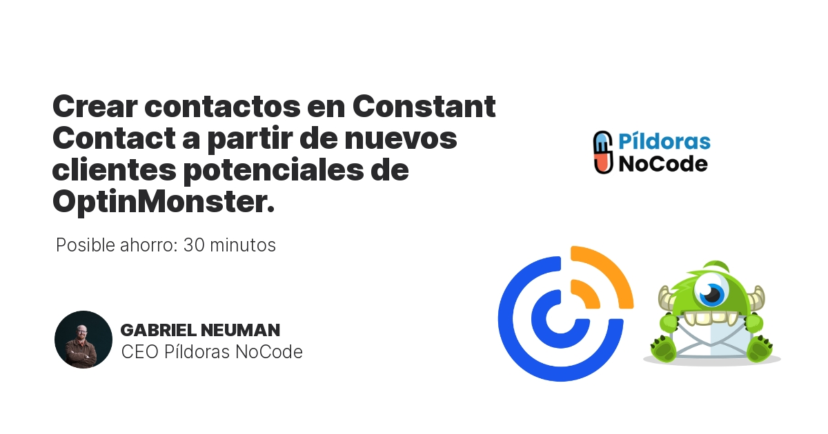 Crear contactos en Constant Contact a partir de nuevos clientes potenciales de OptinMonster.