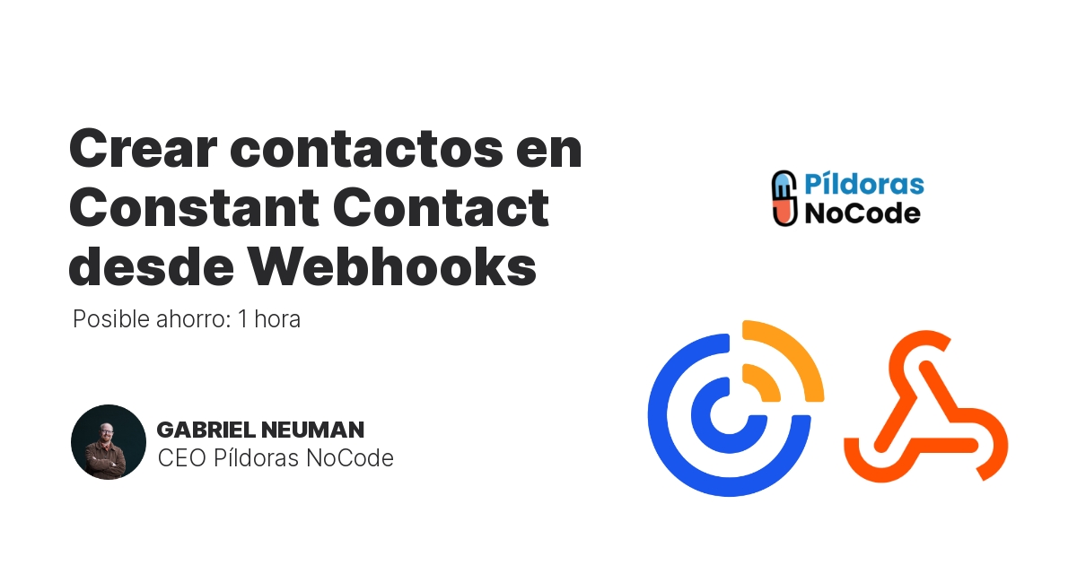 Crear contactos en Constant Contact desde Webhooks