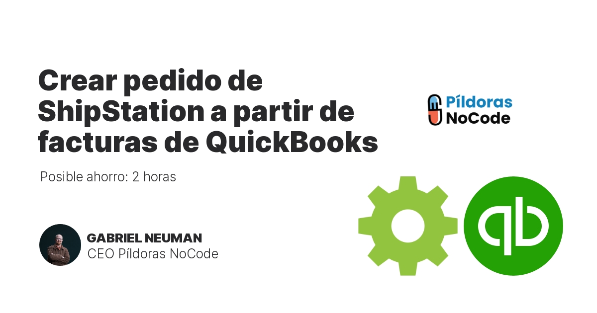 Crear pedido de ShipStation a partir de facturas de QuickBooks