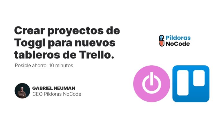 Crear proyectos de Toggl para nuevos tableros de Trello.