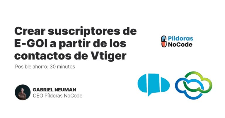 Crear suscriptores de E-GOI a partir de los contactos de Vtiger