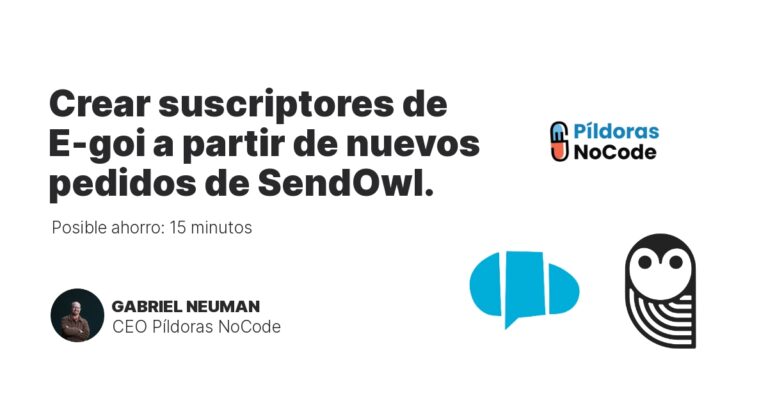 Crear suscriptores de E-goi a partir de nuevos pedidos de SendOwl.