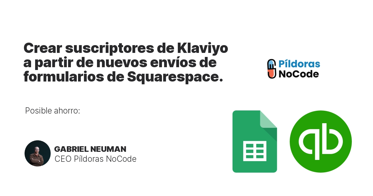 Crear suscriptores de Klaviyo a partir de nuevos envíos de formularios de Squarespace.