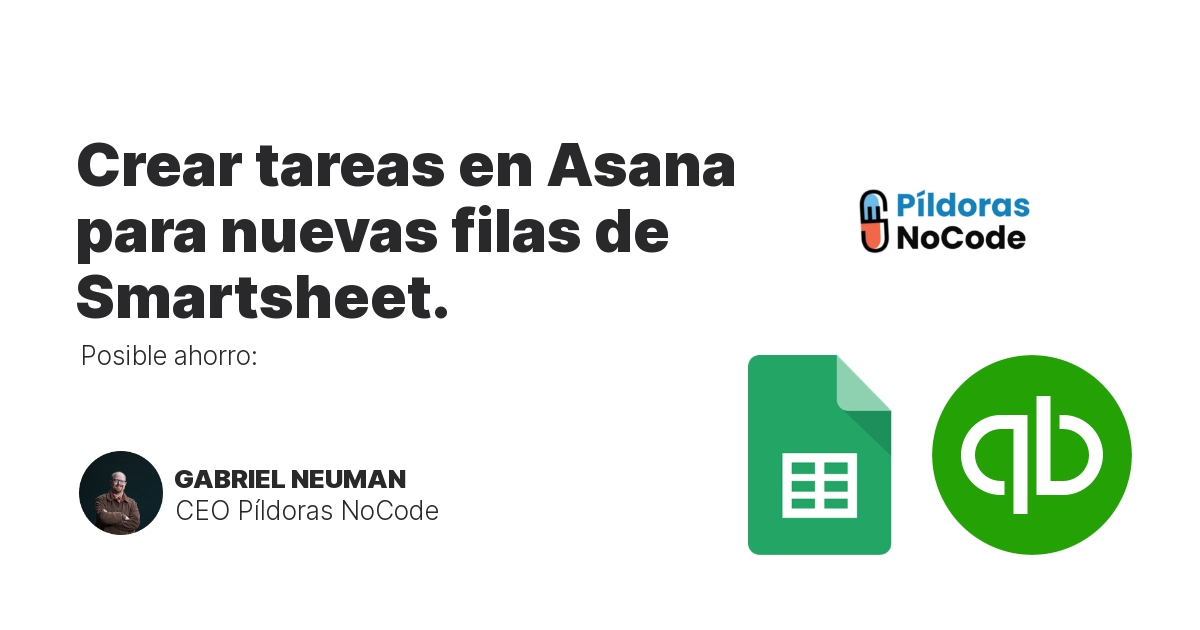 Crear tareas en Asana para nuevas filas de Smartsheet.