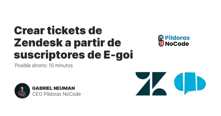 Crear tickets de Zendesk a partir de suscriptores de E-goi