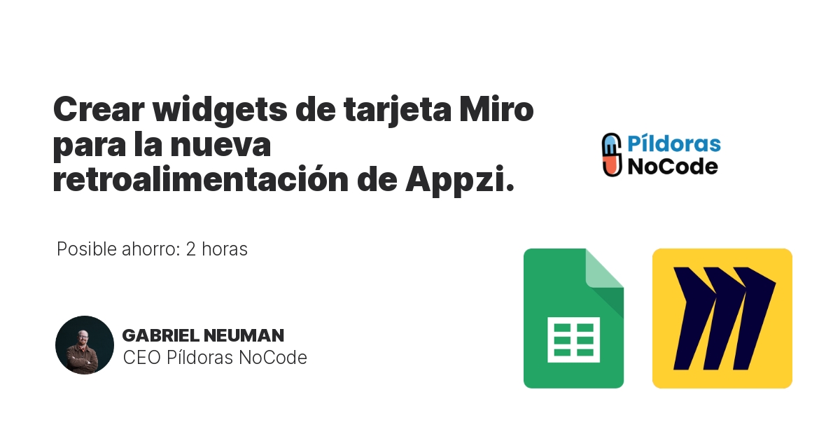 Crear widgets de tarjeta Miro para la nueva retroalimentación de Appzi.