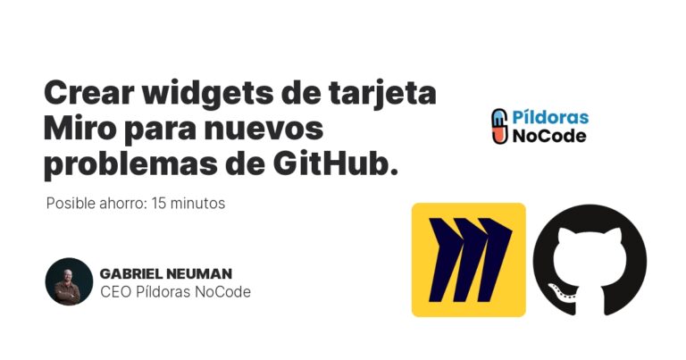 Crear widgets de tarjeta Miro para nuevos problemas de GitHub.