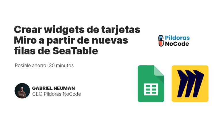 Crear widgets de tarjetas Miro a partir de nuevas filas de SeaTable