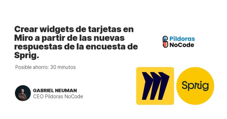 Crear widgets de tarjetas en Miro a partir de las nuevas respuestas de la encuesta de Sprig.