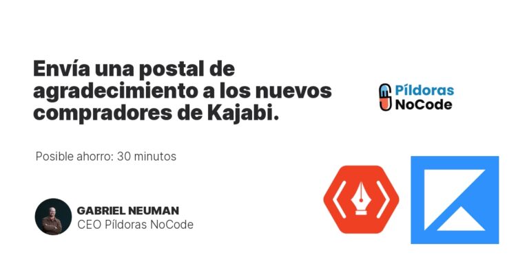 Envía una postal de agradecimiento a los nuevos compradores de Kajabi.