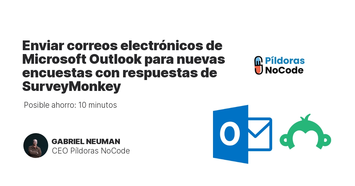Enviar correos electrónicos de Microsoft Outlook para nuevas encuestas con respuestas de SurveyMonkey