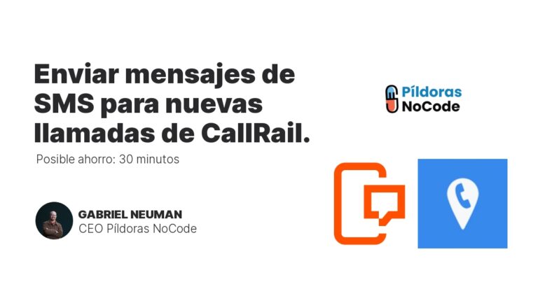 Enviar mensajes de SMS para nuevas llamadas de CallRail.