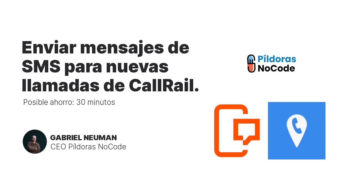 Enviar mensajes de SMS para nuevas llamadas de CallRail.