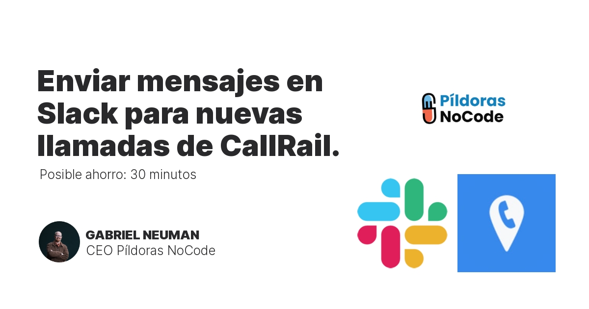 Enviar mensajes en Slack para nuevas llamadas de CallRail.