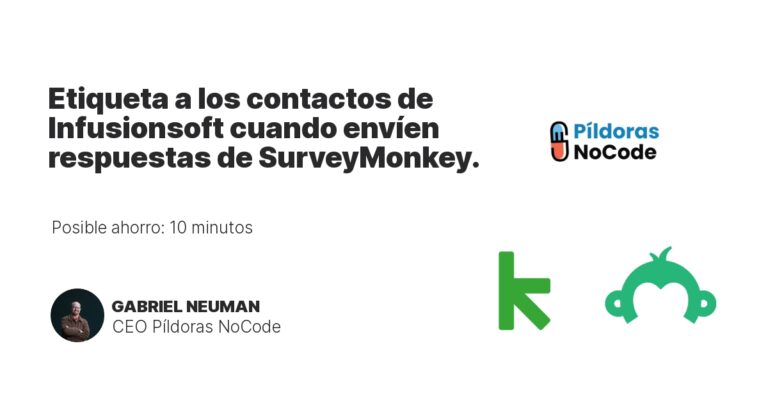 Etiqueta a los contactos de Infusionsoft cuando envíen respuestas de SurveyMonkey.