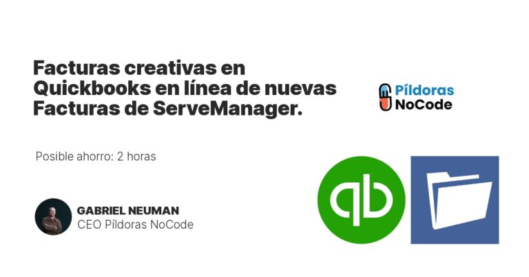 Facturas creativas en Quickbooks en línea de nuevas Facturas de ServeManager.