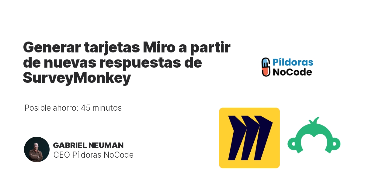 Generar tarjetas Miro a partir de nuevas respuestas de SurveyMonkey